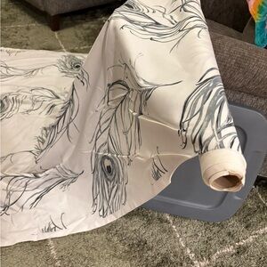Peacock Feather Print Fabric Roll